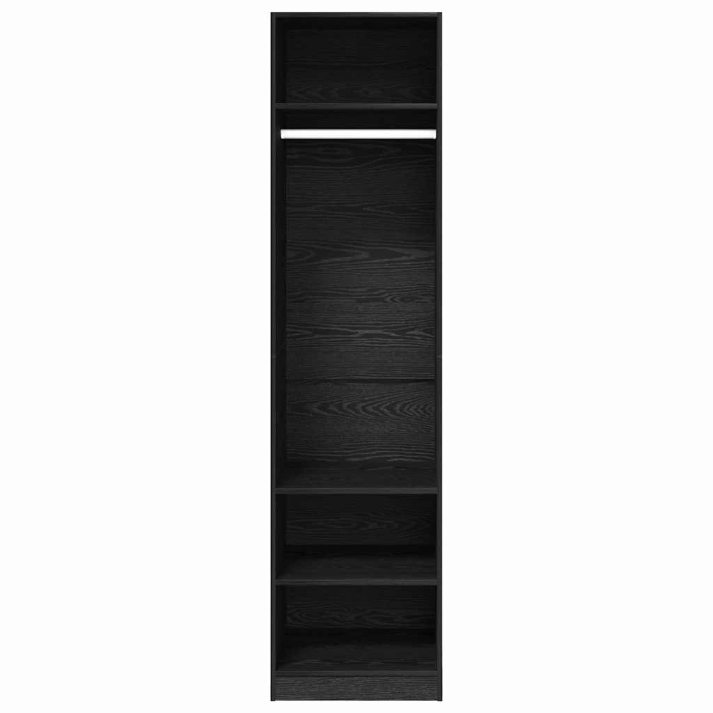 vidaXL Wardrobe Black Oak 50 x 50 x 200 cm Engineered Wood