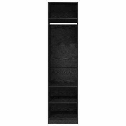 vidaXL Wardrobe Black Oak 50 x 50 x 200 cm Engineered Wood