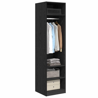 vidaXL Wardrobe Black Oak 50 x 50 x 200 cm Engineered Wood