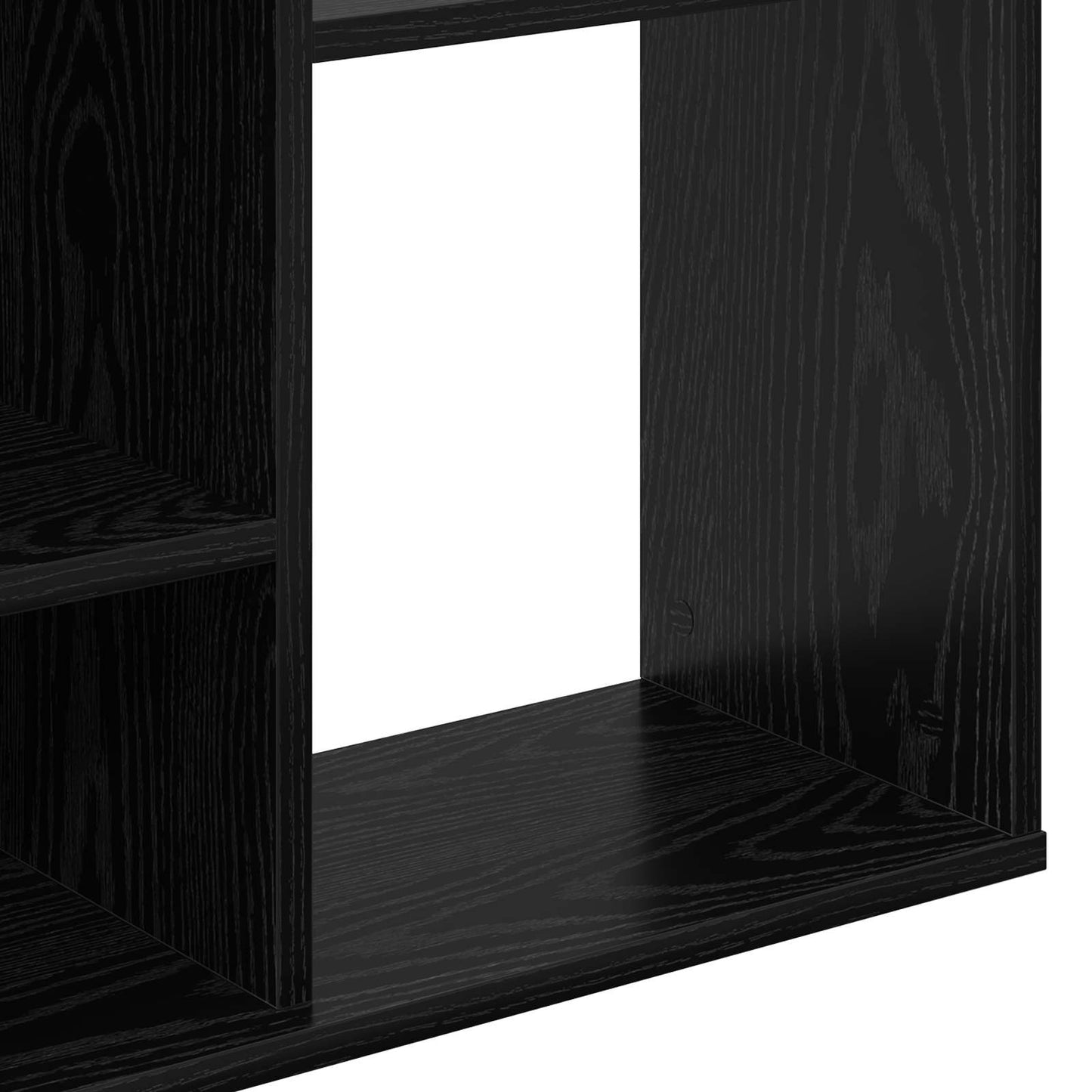 vidaXL Room Divider Black Oak 100 x 24 x 140 cm Engineered Wood