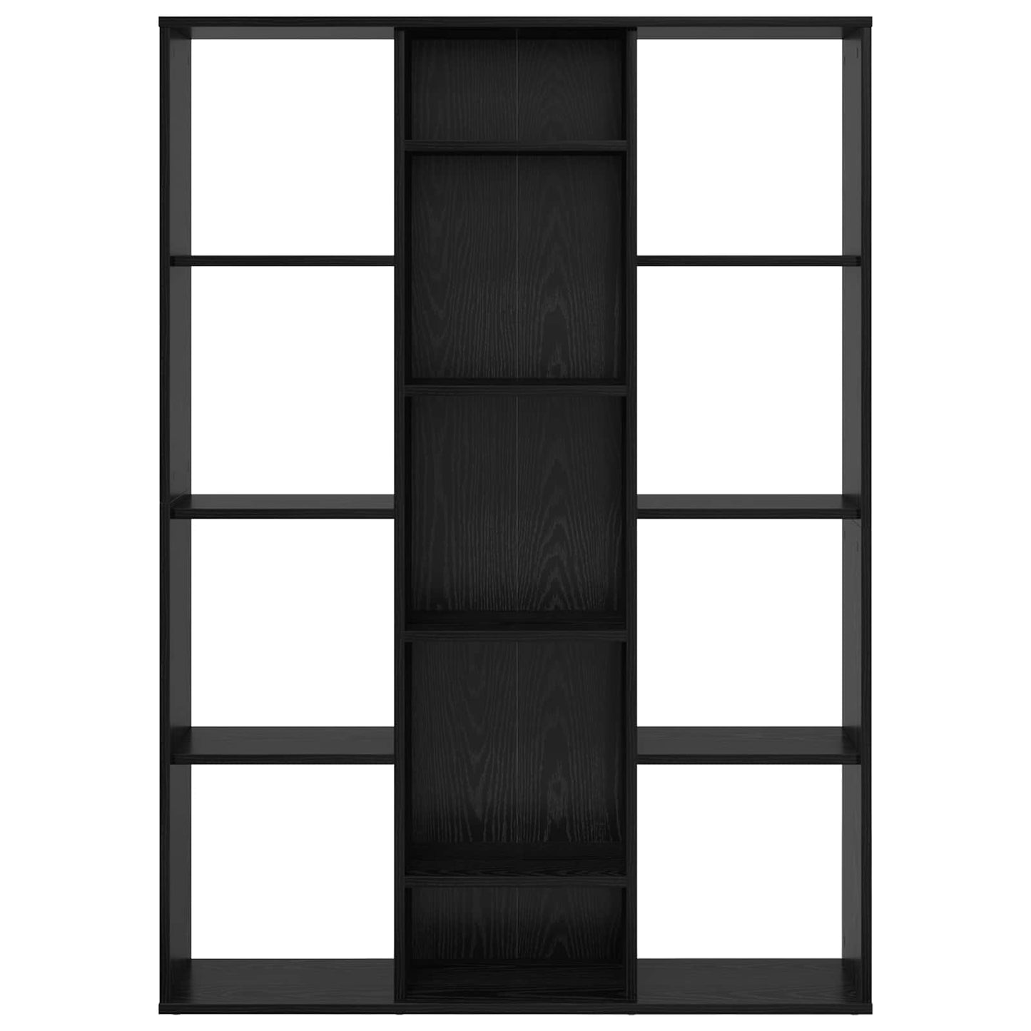 vidaXL Room Divider Black Oak 100 x 24 x 140 cm Engineered Wood