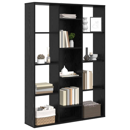 vidaXL Room Divider Black Oak 100 x 24 x 140 cm Engineered Wood