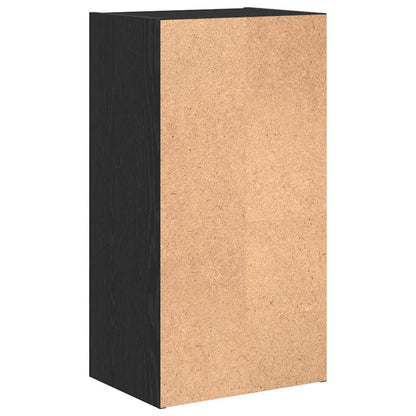 vidaXL Bookshelf 2-Tier 40 x 30 x 77 cm Engineered Wood Black Oak