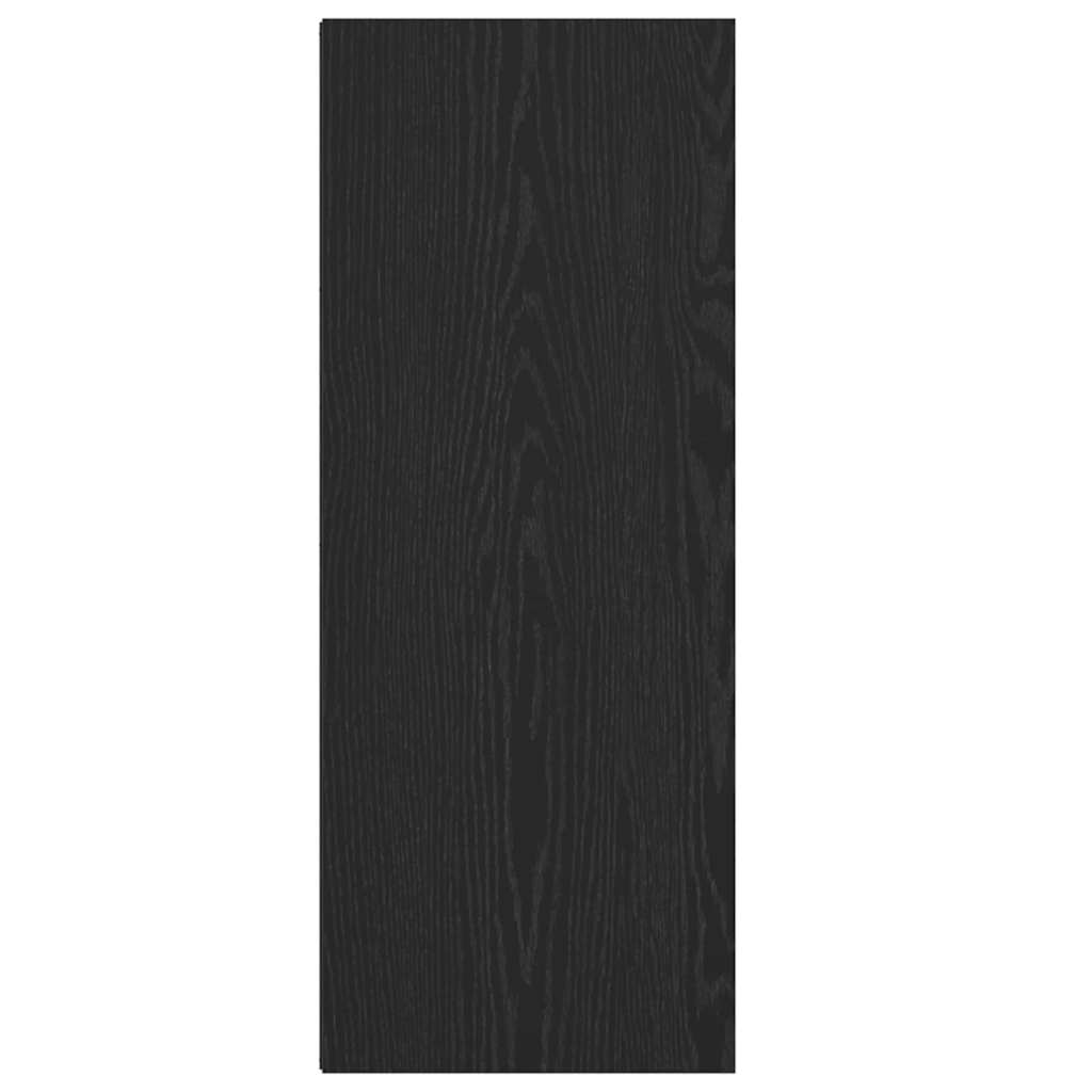 vidaXL Bookshelf 2-Tier 40 x 30 x 77 cm Engineered Wood Black Oak