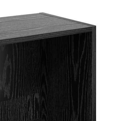 vidaXL Bookshelf 3-Tier 40 x 30 x 114 cm Engineered Wood Black Oak