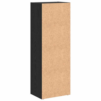 vidaXL Bookshelf 3-Tier 40 x 30 x 114 cm Engineered Wood Black Oak