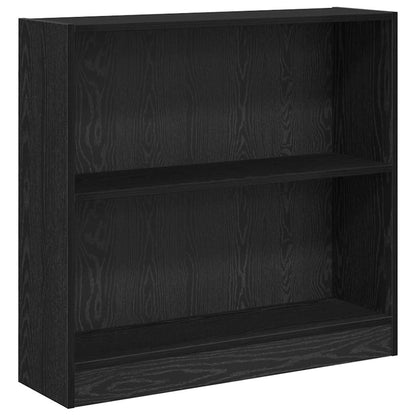 vidaXL Bookshelf 80 x 24 x 76 cm Engineered Wood Black Oak