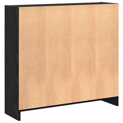 vidaXL Bookshelf 80 x 24 x 76 cm Engineered Wood Black Oak