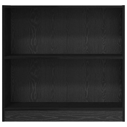 vidaXL Bookshelf 80 x 24 x 76 cm Engineered Wood Black Oak