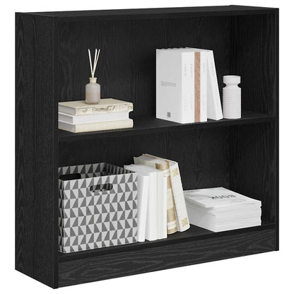 vidaXL Bookshelf 80 x 24 x 76 cm Engineered Wood Black Oak