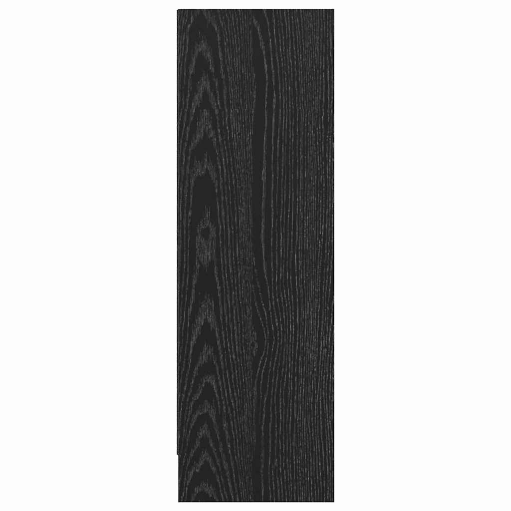 vidaXL Bookshelf 80 x 24 x 76 cm Engineered Wood Black Oak