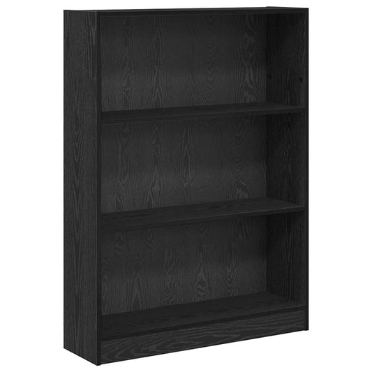 vidaXL Bookshelf 80 x 24 x 109 cm Engineered Wood Black Oak