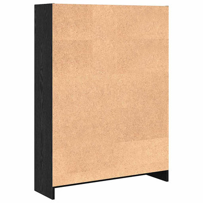 vidaXL Bookshelf 80 x 24 x 109 cm Engineered Wood Black Oak