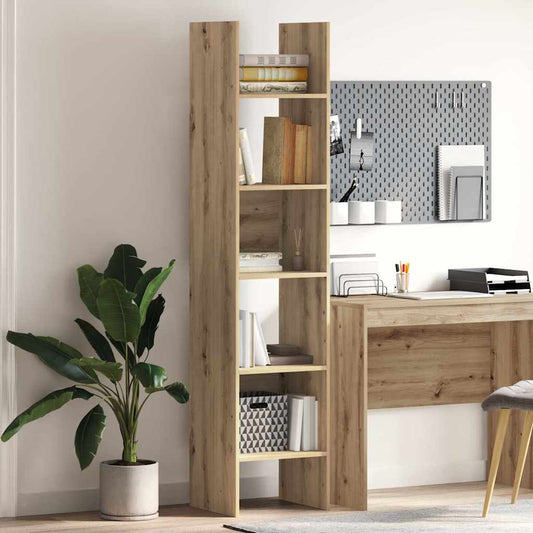 vidaXL Book Cabinet 5-Tier 40 x 35 x 180 cm Engineered Wood
