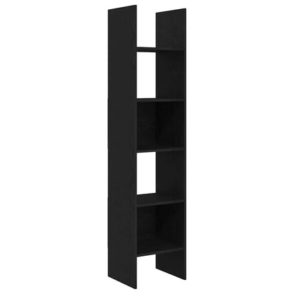 vidaXL Book Cabinet 5-Tier 40 x 35 x 180 cm Engineered Wood Black Oak