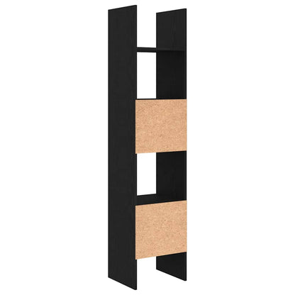 vidaXL Book Cabinet 5-Tier 40 x 35 x 180 cm Engineered Wood Black Oak