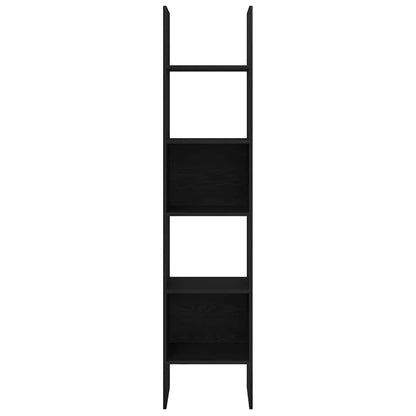vidaXL Book Cabinet 5-Tier 40 x 35 x 180 cm Engineered Wood Black Oak