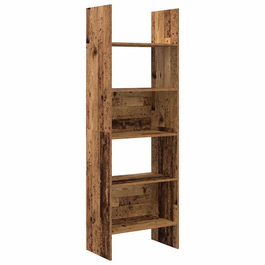 vidaXL Book Cabinet 5-Tier 60 x 35 x 180 cm Engineered Wood Old Wood