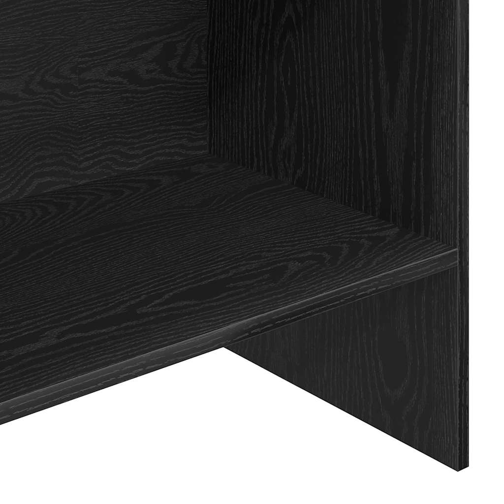 vidaXL Book Cabinet 5-Tier 60 x 35 x 180 cm Engineered Wood Black Oak
