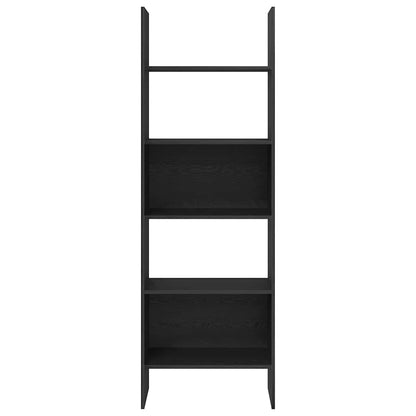 vidaXL Book Cabinet 5-Tier 60 x 35 x 180 cm Engineered Wood Black Oak