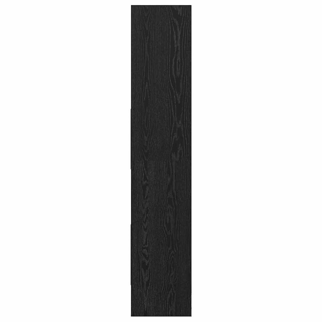 vidaXL Book Cabinet 5-Tier 60 x 35 x 180 cm Engineered Wood Black Oak
