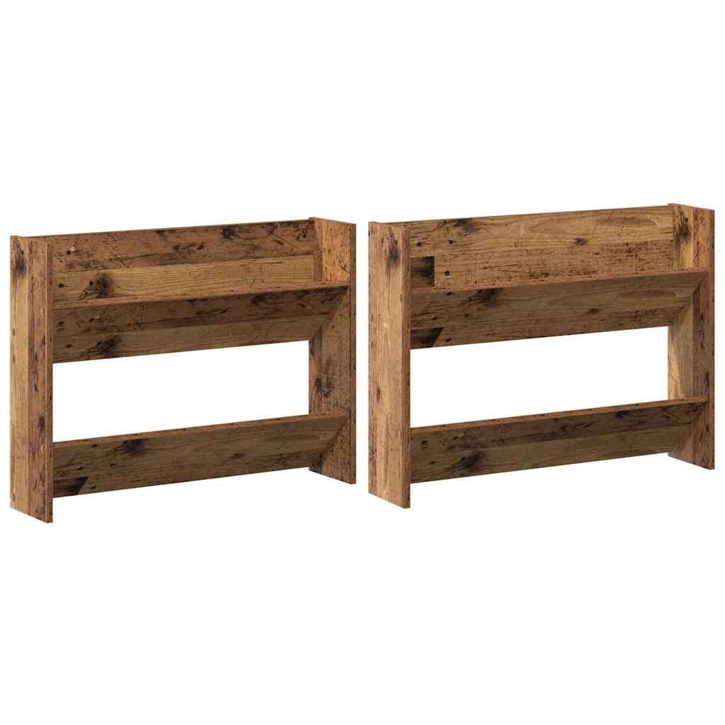 vidaXL Shoe Cabinet 2 pcs Old wood 80 x 18 x 60 cm Engineered Wood