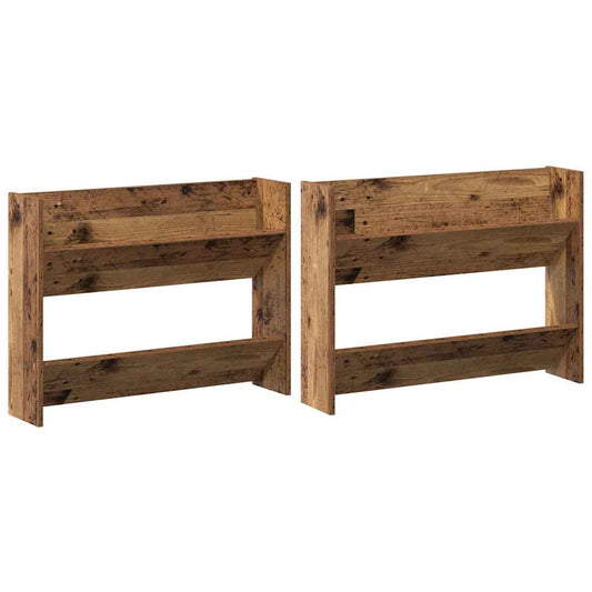 vidaXL Shoe Cabinet 2 pcs Old wood 80 x 18 x 60 cm Engineered Wood