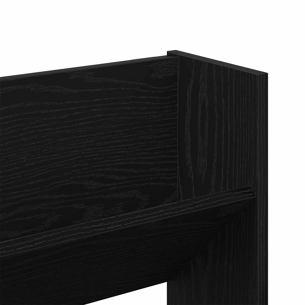 vidaXL Shoe Cabinet 82 x 18 x 60 cm Engineered Wood Black Oak