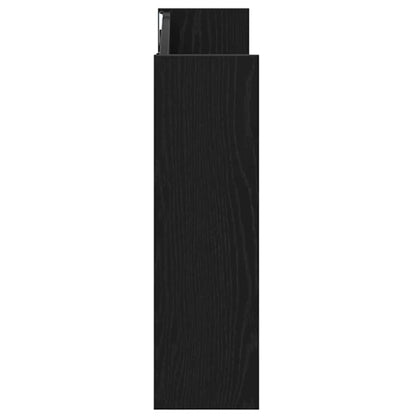 vidaXL Shoe Cabinet 82 x 18 x 60 cm Engineered Wood Black Oak