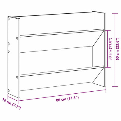 vidaXL Shoe Cabinet 82 x 18 x 60 cm Engineered Wood Black Oak