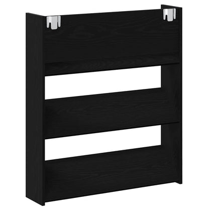 vidaXL Shoe Cabinet 2 pcs 86 x 18 x 90 cm Engineered Wood Black Oak