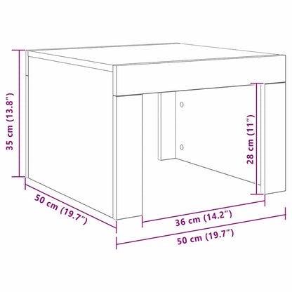 vidaXL Coffee Table Old Wood 50 x 50 x 35 cm Engineered Wood