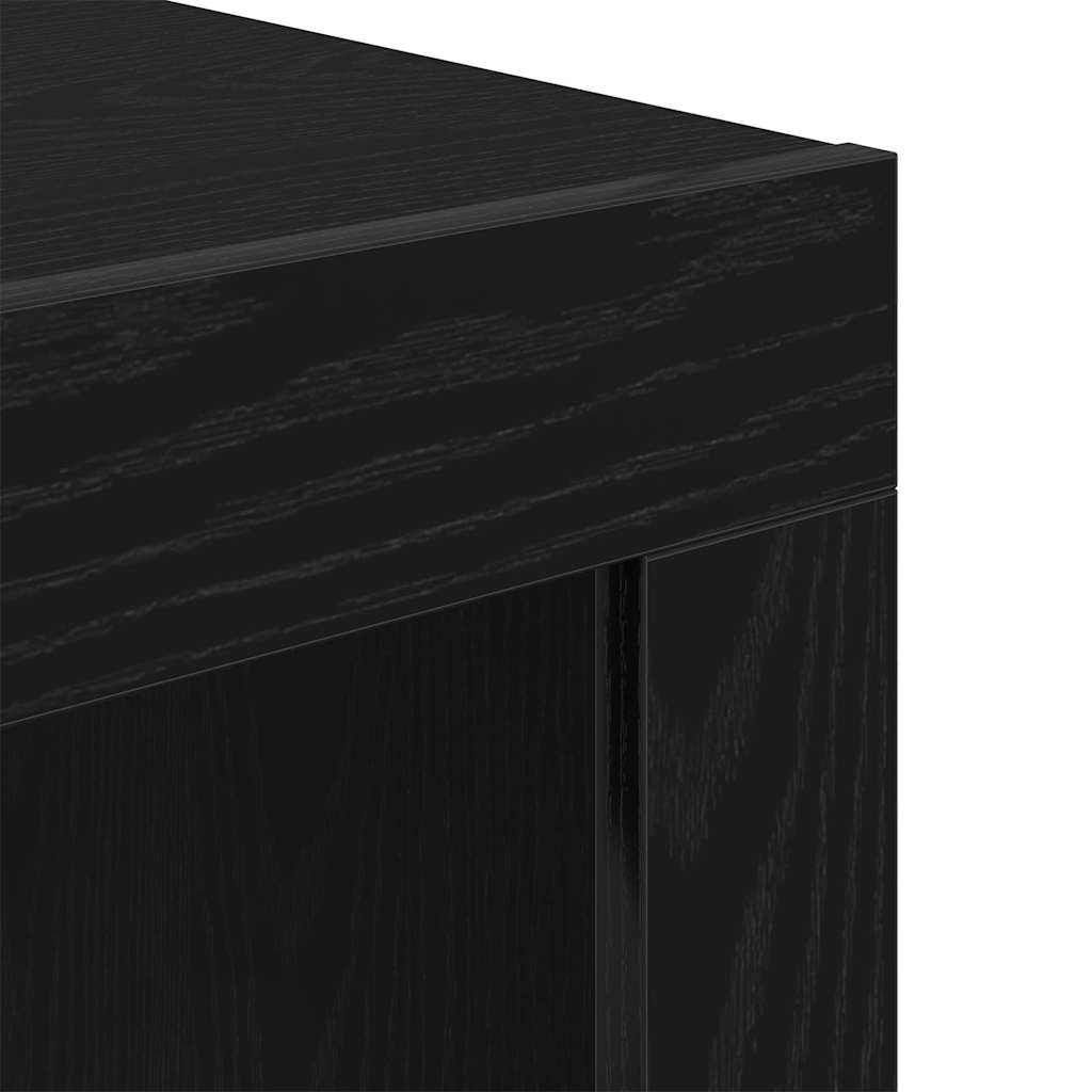 vidaXL Coffee Table Black Oak 50 x 50 x 35 cm Engineered Wood