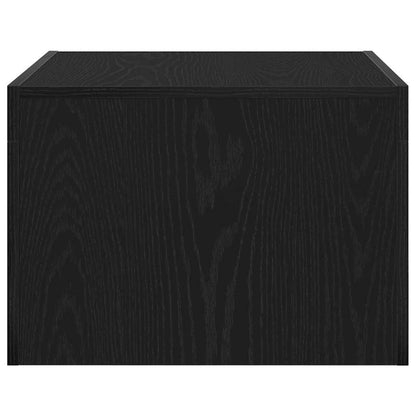 vidaXL Coffee Table Black Oak 50 x 50 x 35 cm Engineered Wood