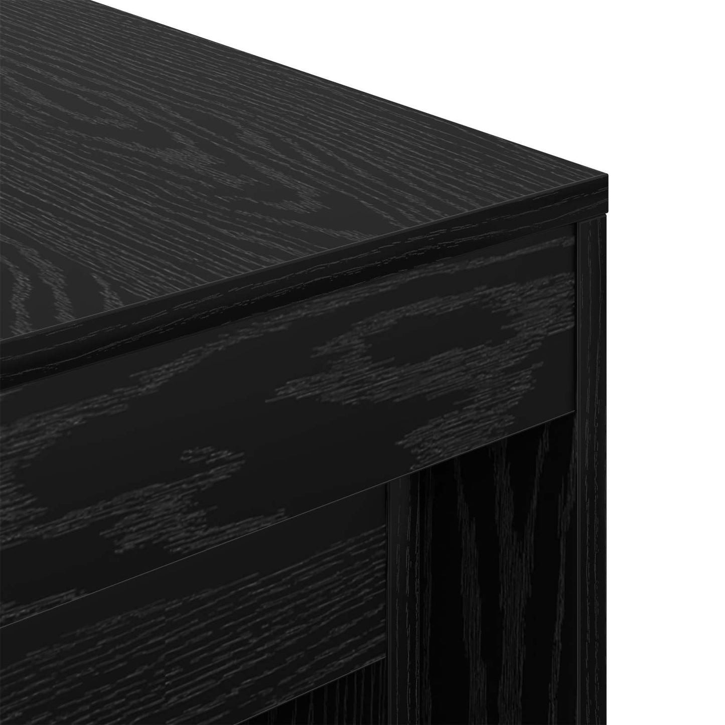 vidaXL Coffee Table 3 pcs Black Oak Engineered Wood