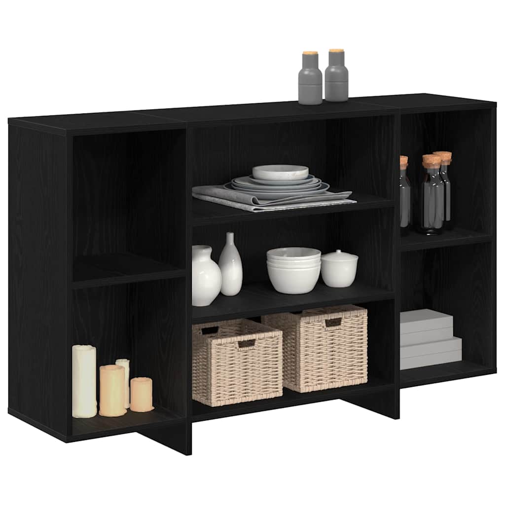 vidaXL Sideboard Black Oak 120 x 30 x 75 cm Engineered Wood