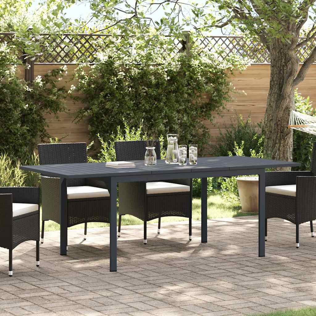vidaXL Outdoor Dinner Table Folding Anthracite 210 x 90 x 73 cm Steel