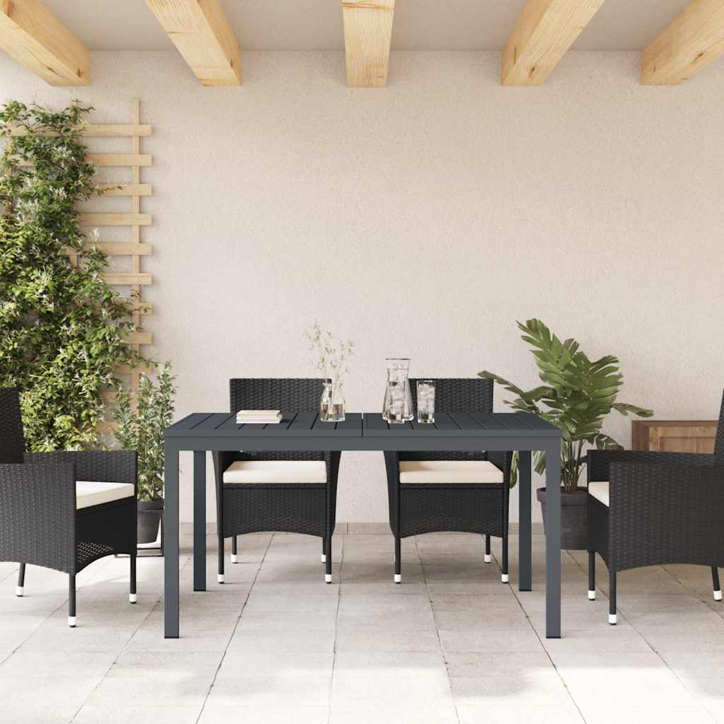 vidaXL Outdoor Dinner Table Folding Anthracite 210 x 90 x 73 cm Steel