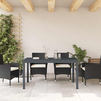 vidaXL Outdoor Dinner Table Folding Anthracite 210 x 90 x 73 cm Steel
