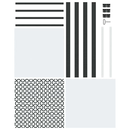 vidaXL Glass Door Fretwork Black 76 x 3.5 x 201.5 cm Aluminium