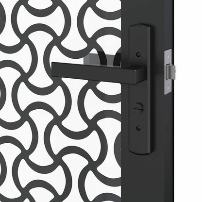 vidaXL Glass Door Fretwork Black 83 x 3.5 x 201.5 cm Aluminium