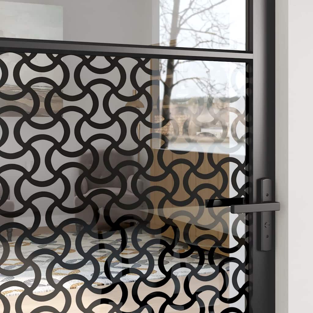 vidaXL Glass Door Fretwork Black 83 x 3.5 x 201.5 cm Aluminium