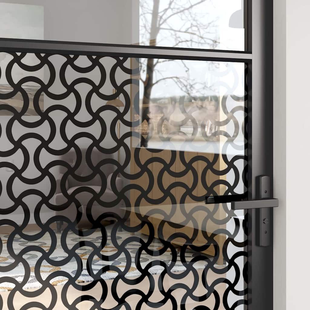 vidaXL Glass Door Fretwork Black 93 x 3.5 x 201.5 cm Aluminium