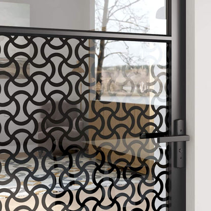 vidaXL Glass Door Fretwork Black 93 x 3.5 x 201.5 cm Aluminium