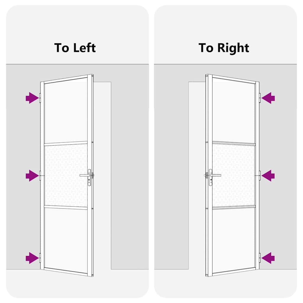 vidaXL Glass Door Fretwork Black 93 x 3.5 x 201.5 cm Aluminium