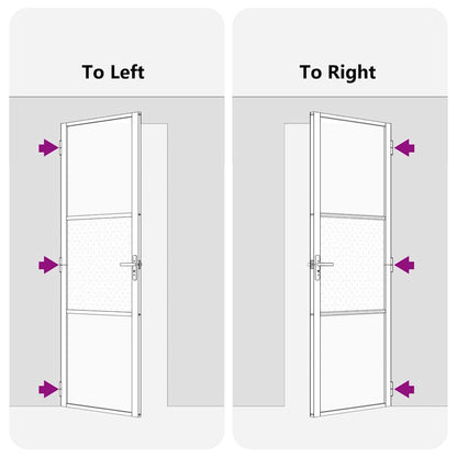 vidaXL Glass Door Fretwork Black 93 x 3.5 x 201.5 cm Aluminium