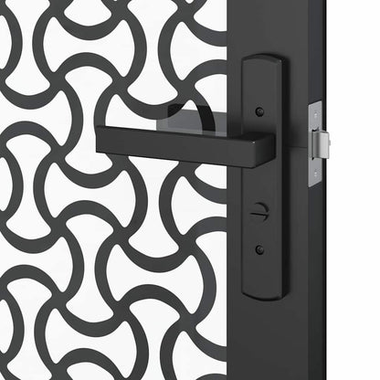vidaXL Glass Door Fretwork Black 102.5 x 3.5 x 201.5 cm Aluminium