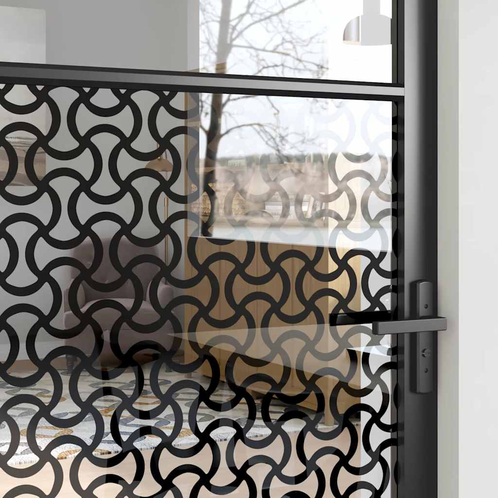 vidaXL Glass Door Fretwork Black 102.5 x 3.5 x 201.5 cm Aluminium