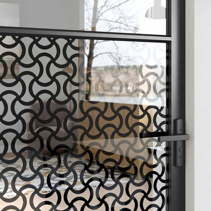 vidaXL Glass Door Fretwork Black 102.5 x 3.5 x 201.5 cm Aluminium