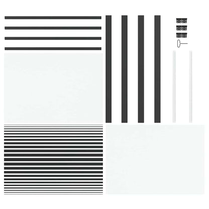 vidaXL Glass Door Striped Black 102.5 x 3.5 x 201.5 cm Aluminium